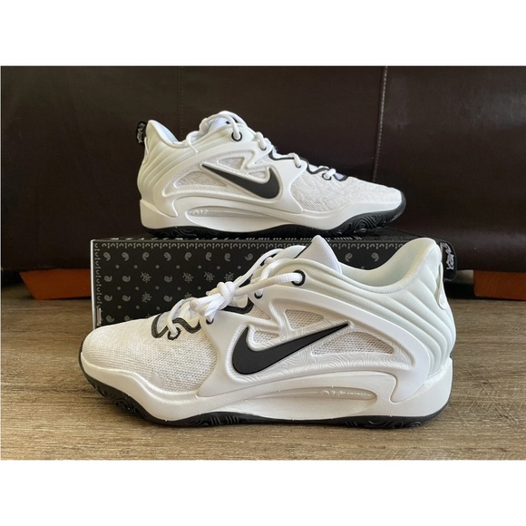 Nike KD15 TB Promo Basketball Shoes White Black Men’s Sz 12.5 DX6648-100